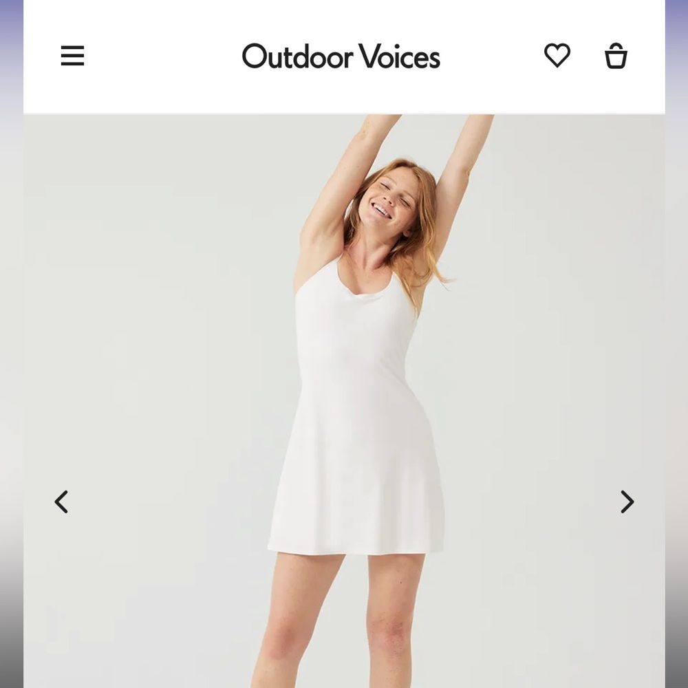 Outdoor Voices- The exercise dress white